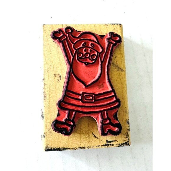 Stampabilities Jolly Santa GR1093 2005 Christmas Holiday Whimsical Whimsy - Picture 6 of 9